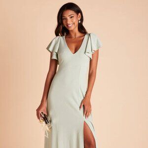 Hannah Dress Crepe Dress, Sage, Small